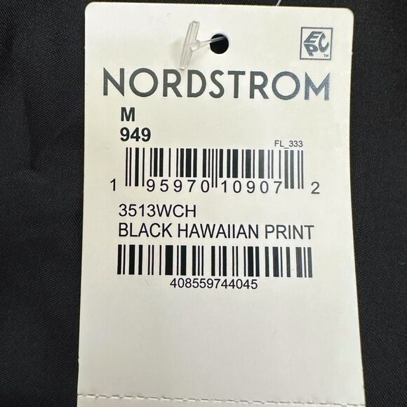 WAYF Kenny Linen Blend Wrap Skirt - Black Hawaiian Print - Size Medium - Picture 10 of 10